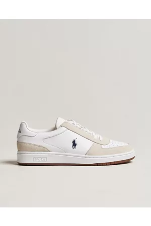 Ralph Lauren Miehet Tennarit - CRT Leather/Suede Sneaker White/Beige