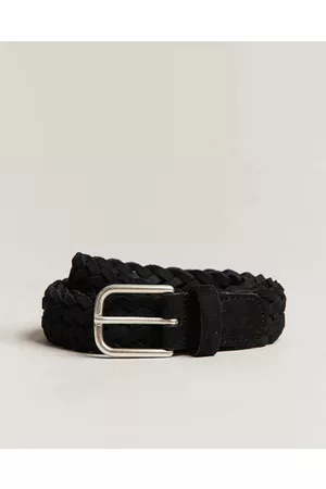 Anderson's Woven Suede Belt 3 cm Black