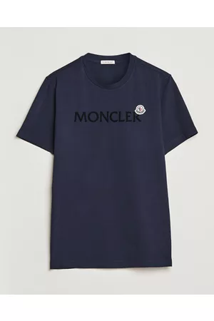 Moncler Miehet T-paidat - Lettering T-Shirt Navy