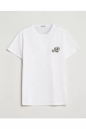 Moncler Miehet T-paidat - Double Logo T-Shirt White