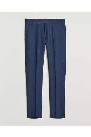 J Lindeberg Miehet Housut - Grant Super Linen Trousers Blue Indigo