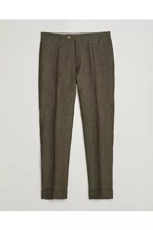 Morris Miehet Housut - Jack Linen Suit Trousers Olive