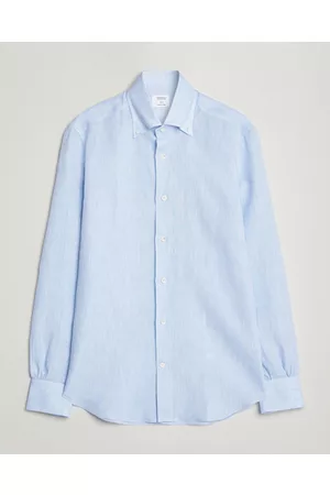 MAZZARELLI Miehet Kauluspaidat - Soft Linen Button Down Shirt Light Blue