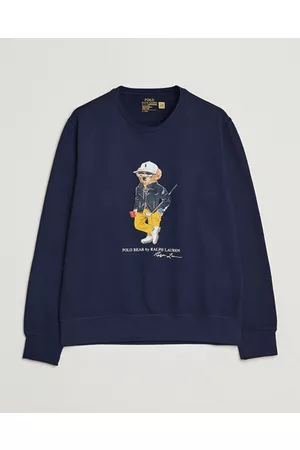 Ralph Lauren Miehet Collegepaidat - Magic Fleece Printed Bear Sweatshirt Navy