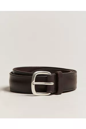 Orciani Miehet Vyöt - Vachetta Soft Leather Belt 3,5 cm Dark Brown