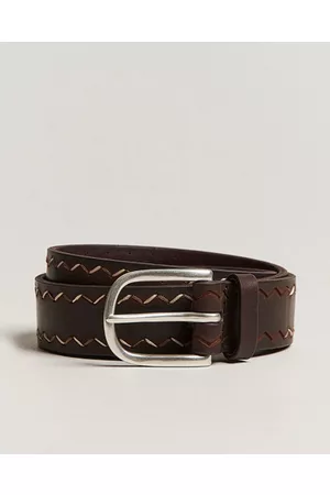 Orciani Miehet Vyöt - Bull Gaucho Leather Belt Dark Brown