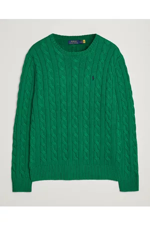Ralph Lauren Cotton Cable Pullover Athletic Green