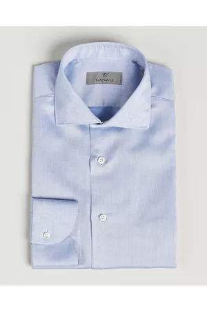 CANALI Miehet Kauluspaidat - Slim Fit Linen Shirt Light Blue
