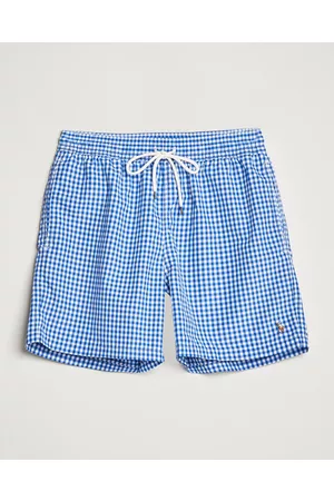 Ralph Lauren Miehet Uimashortsit - Traveler Gingham Swimshorts Cruise Royal