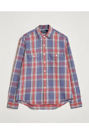 Ralph Lauren Miehet Kauluspaidat - Classic Fit Checked Shirt Blue/Red