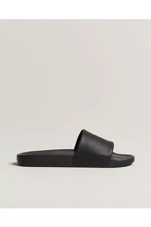 Ralph Lauren Miehet Tohvelit - Leather Logo Slides Black