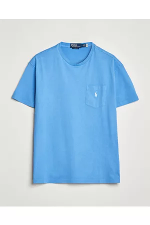 Ralph Lauren Miehet T-paidat - Cotton/Linen Crew Neck T-Shirt Summer Blue