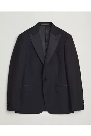 Oscar Jacobson Miehet Bleiserit - Frampton Wool Tuxedo Blazer Black