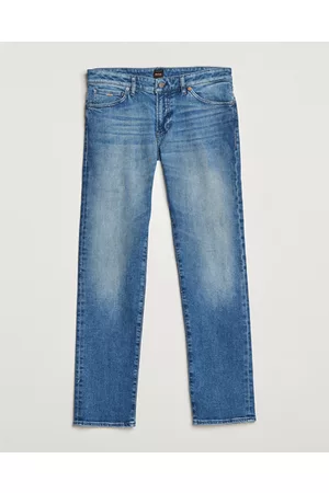 HUGO BOSS Miehet Stretch Farkut - Maine Regular Fit Stretch Jeans Bright Blue