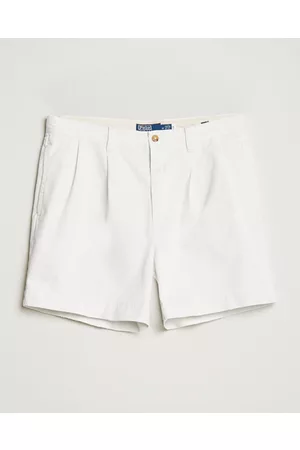 Ralph Lauren Miehet Shortsit - Twill Pleated Regatta Shorts Deckwash White