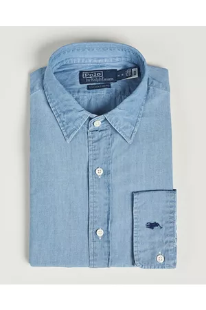 Ralph Lauren Miehet Farkku - Custom Fit Denim Dress Shirt French Blue