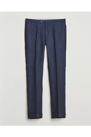 Morris Miehet Housut - Jack Linen Suit Trousers Navy