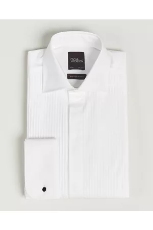 Oscar Jacobson Miehet Kauluspaidat - Slim Fit Cut Away Tuxedo Double Cuff White