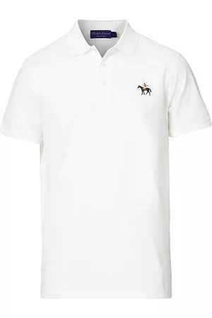 Ralph Lauren Miehet Pikee - Mercerized Cotton Polo Classic White