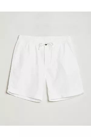 Morris Miehet Shortsit - Fenix Linen Drawstring Shorts White