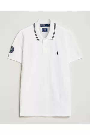 Ralph Lauren Miehet Pikee - Custom Slim Fit Wimbledon Polo Ceramic White