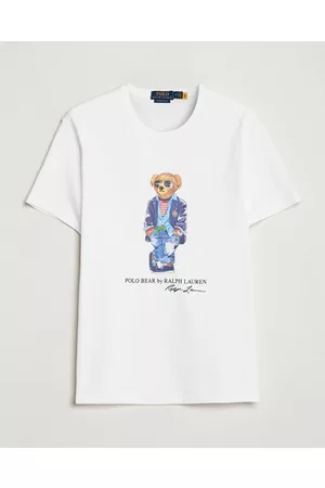 Ralph Lauren Miehet T-paidat - Printed Regatta Bear Crew Neck T-Shirt White