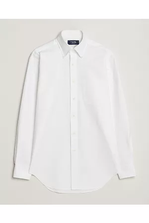 Kamakura Miehet Bisnes - Slim Fit Oxford BD Shirt White