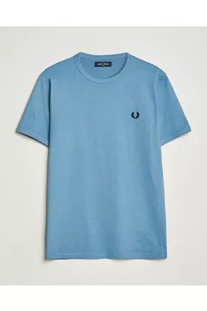 Fred Perry Miehet T-paidat - Ringer Cotton T-Shirt Ash Blue