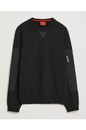 HUGO BOSS Miehet Neulepaidat - Sutil Knitted Sweater Black