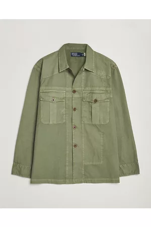 Ralph Lauren Miehet Bisnes - Twill Pocket Shirt Jacket Olive