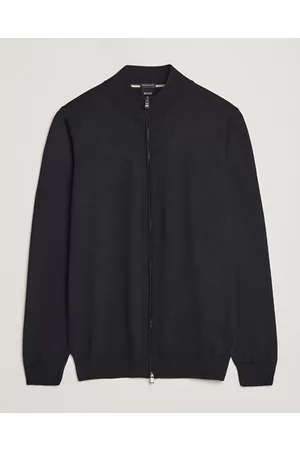 HUGO BOSS Balonso Full-Zip Sweater Black