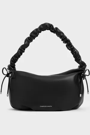 CHARLES & KEITH Maisy Ruched-Handle Hobo Bag