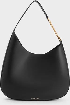 CHARLES & KEITH Agatha Chain-Accent Slouchy Hobo Bag