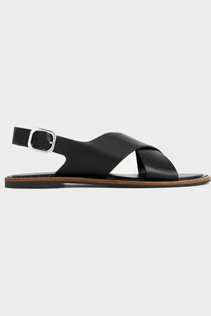 CHARLES & KEITH Crossover-Strap Slingback Sandals