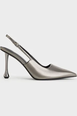 CHARLES & KEITH Metallic Sculptural-Heel Pointed-Toe Pumps