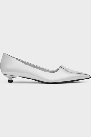 CHARLES & KEITH Metallic Pointed-Toe Kitten-Heel Pumps