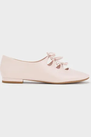 CHARLES & KEITH Dorri Triple-Bow Ballet Flats