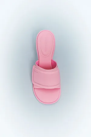 CHARLES & KEITH Puffy Sculptural Heel Mules