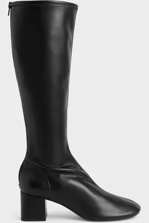 CHARLES & KEITH Block Heel Knee Boots