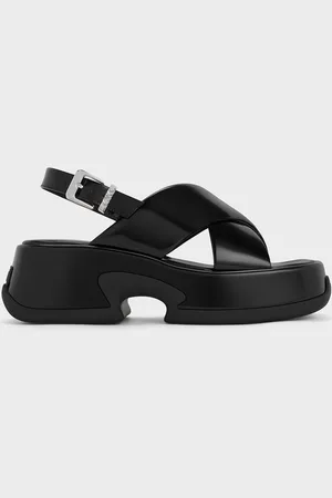 CHARLES & KEITH Caria Leather Platform Sandals