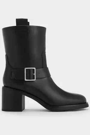 CHARLES & KEITH Kailey Side-Buckle Ankle Boots