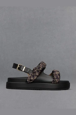 CHARLES & KEITH Tully Leather Ruched-Strap Sandals