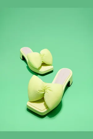 CHARLES & KEITH Puffy Bow Heeled Mules