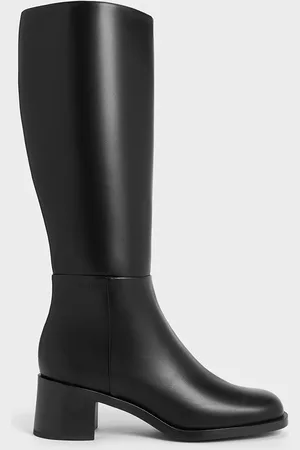 CHARLES & KEITH Louise Block-Heel Knee-High Boots