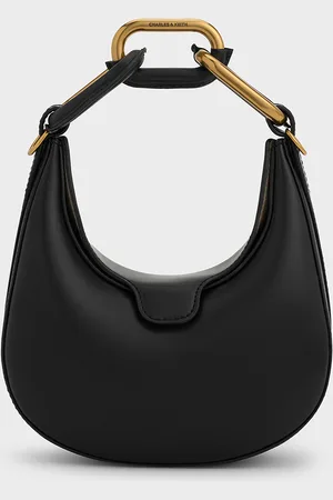 CHARLES & KEITH Mini Kora Chain-Link Moon Bag