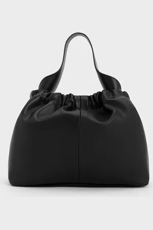 CHARLES & KEITH Ally Ruched Slouchy Chain-Handle Bag