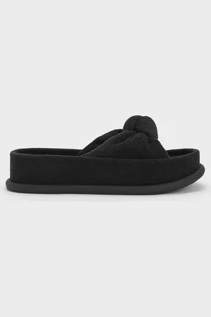 CHARLES & KEITH Loey Textured Knotted Slides