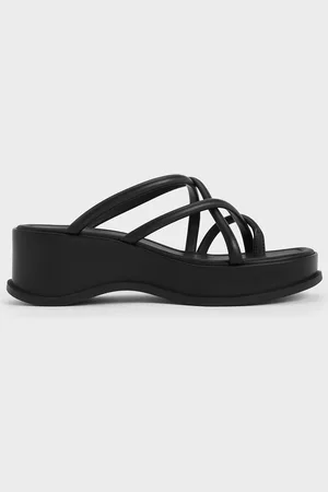 CHARLES & KEITH Strappy Tubular Wedge Sandals