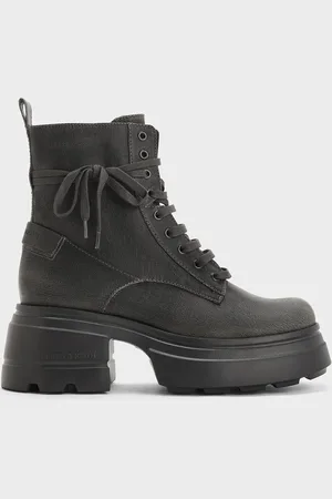 CHARLES & KEITH Lace-Up Chunky Ankle Boots