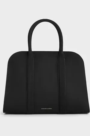 CHARLES & KEITH Axel Faux Suede Bowling Bag